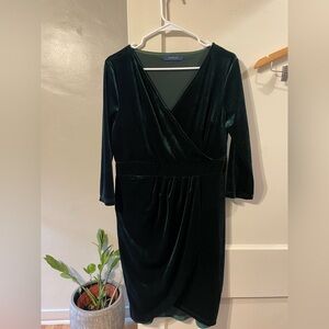 Emerald Green Velvet Dress